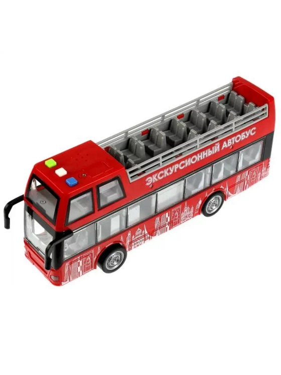 Игрушечный транспорт Экскурсионный автобус звук свет 29 см