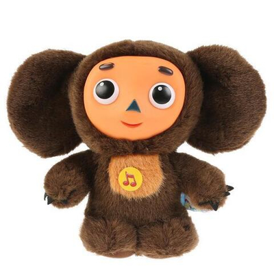 Чебурашка 20см, Союзмультфильм, муз. чип, в пакет V17777-20AS22 (Мульти-пульти)