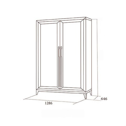 МОДЕНА Шкаф для одежды 2-х дв. с зеркалом
