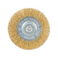 Щетка дисковая 75 мм для дрели, проволока витая латунированная Yoko