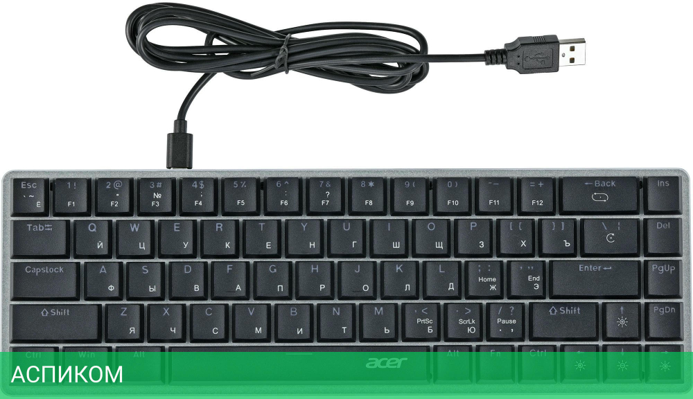 Клавиатура Acer OKW302 серебристый (ZL.KBDCC.01C)