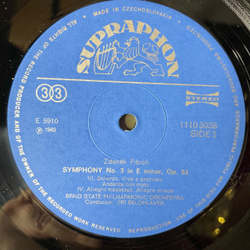 Винтажная виниловая пластинка LP Zdenek Fibich Зденек Фибих, Brno State Philharmonic Orchestra, Jiri Belohlavek Симфония Symphony No.3 (Чехословакия 1985)