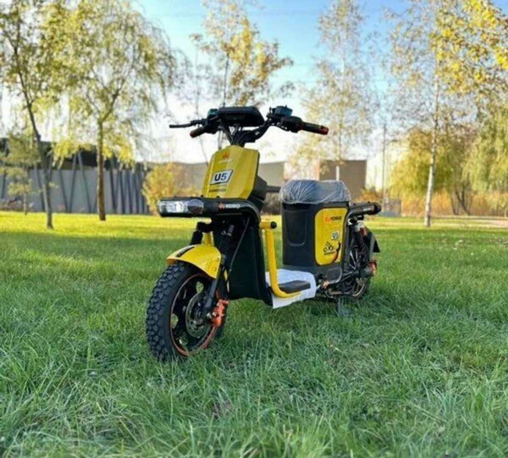 Электровелосипед Wen-box U5, большой аккумулятор 30Ah с двумя курьерскими багажниками (красный)