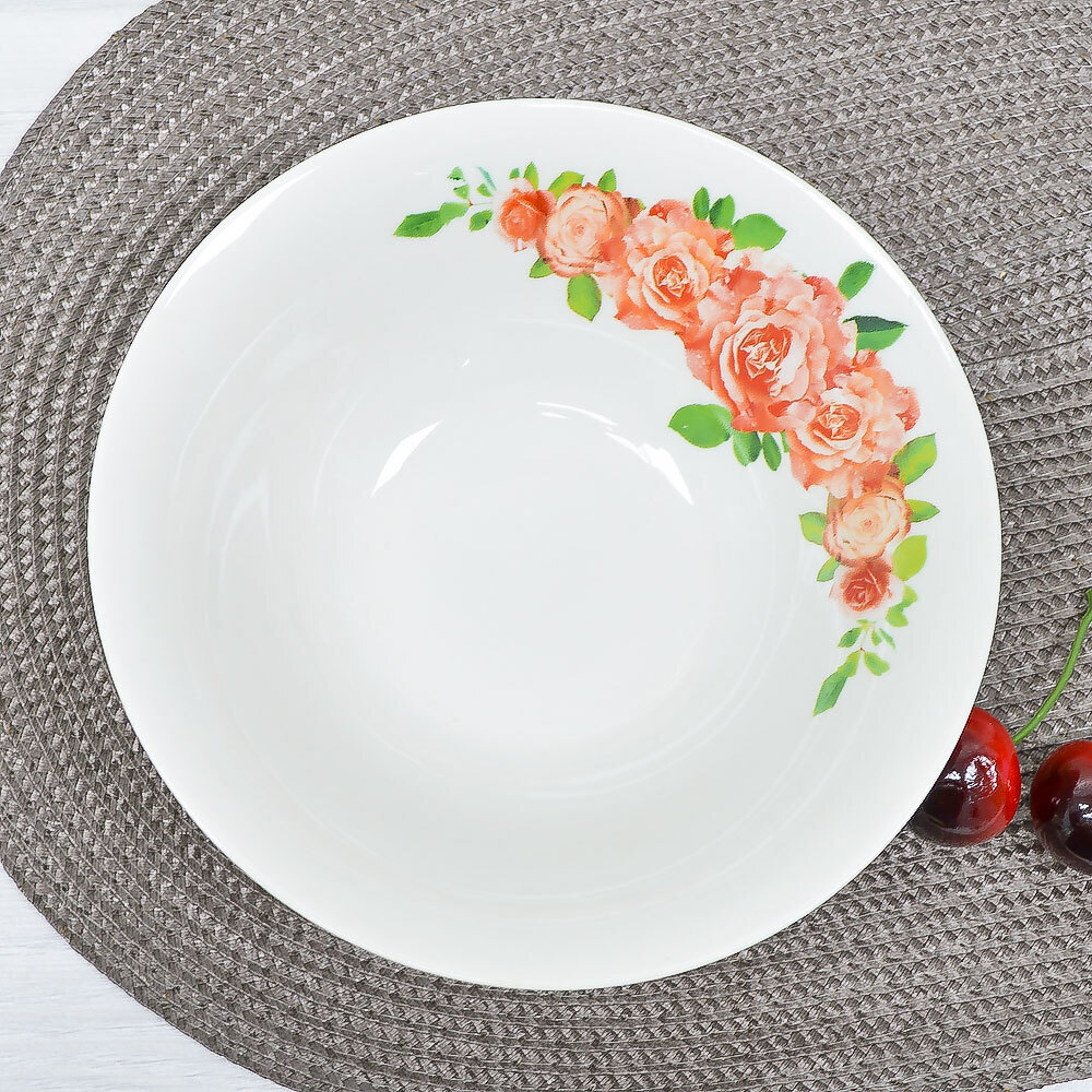 Салатник 600мл 17,5см Нежные розы (эконом) (84790)