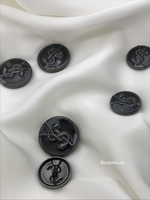 Пуговицы СЛ. черные с перламутром и эмалью