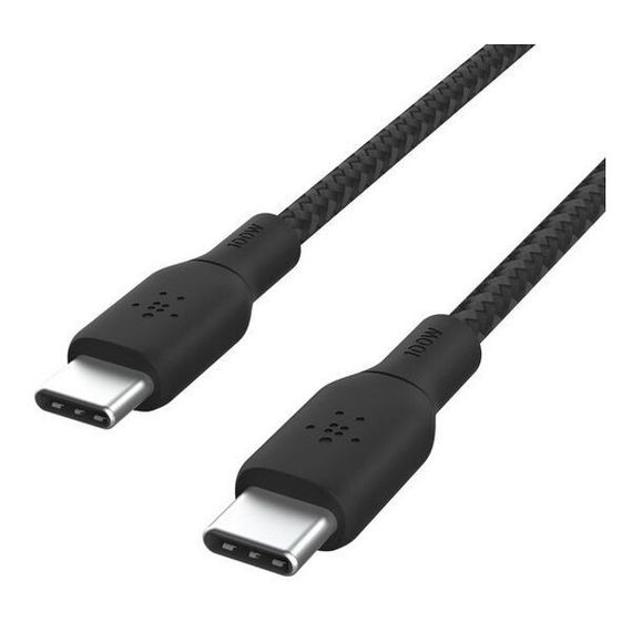 Кабель Belkin Boost Charge Braided USB-C - USB-C, 2 м, нейлон, черный (CAB014bt2MBK)