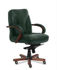 Кресло для руководителя Tango B зеленая кожа