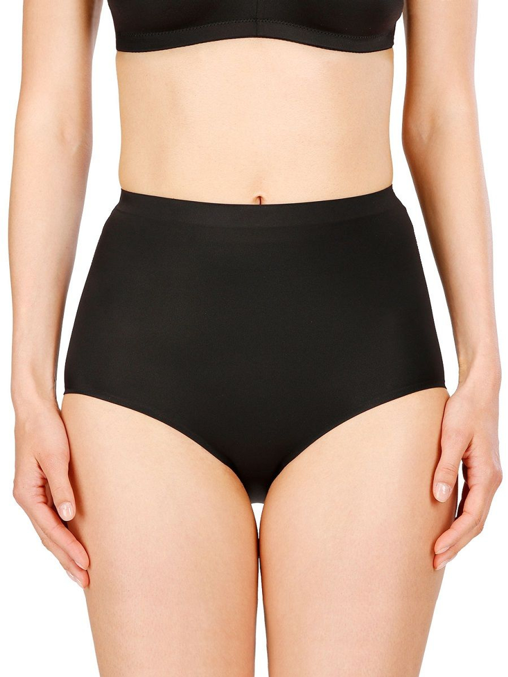 Набор из 2 трусов-макси из гладкого микроволокна (Размер: L) (Цвет: кремовый)