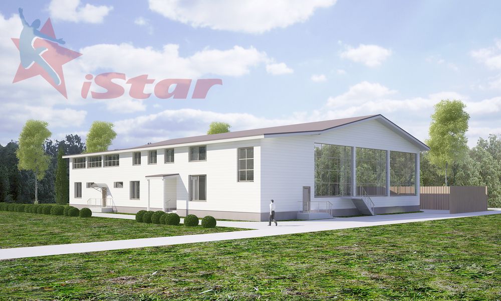 Гимнастическая арена с батутной комнатой - 862м2