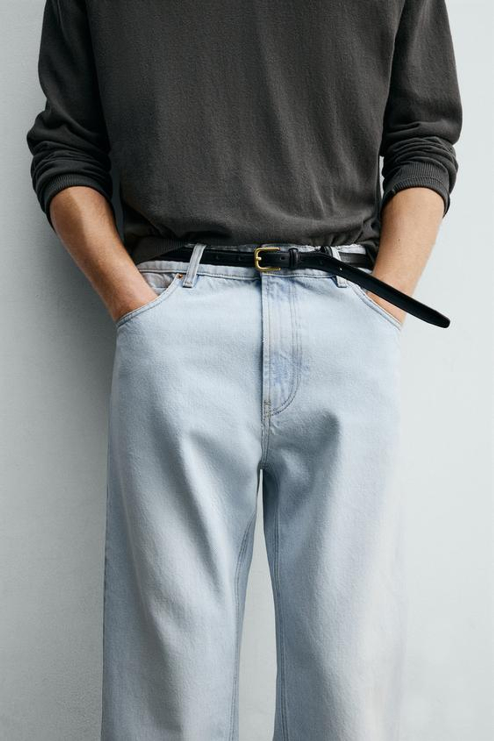 ZARA ДЖИНСЫ FLARE FIT, ГОЛУБОЙ