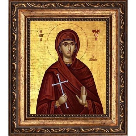 Филофея Афинская преподобномученица. Икона на холсте.