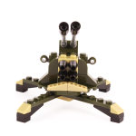 Конструктор блочный Аусини Армия Зенитка 64дет., пакет 22305