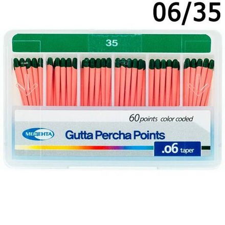 Штифты гуттаперчевые 06 №35, 60 шт (Meta)