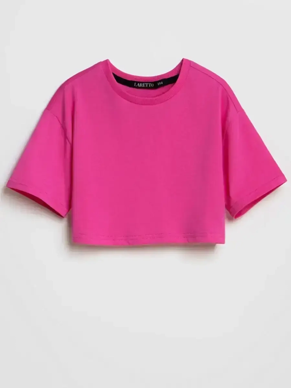 Футболка детская оверсайз укороченная базовая