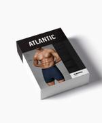 Мужские трусы боксеры Atlantic, 1 шт. в уп., микромодал, черные, MBX-662
