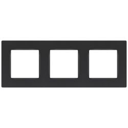 Рамка для розеток и выключателей ЭРА Серия 12 12-5203-12 на 3 поста, Классик, графит