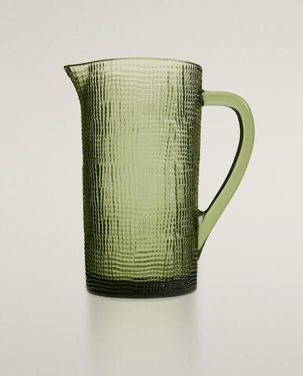 Zara Home кувшин из стекла, цвет зелёный, 20 см