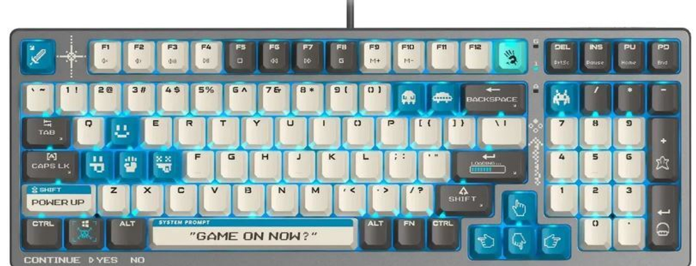 Клавиатура  A4Tech Bloody S98 Pixels Blue