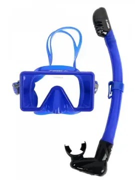 Набор маска+трубка Sargan Квадра-А синий