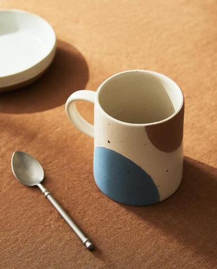 ZARA HOME КЕРАМИЧЕСКАЯ КРУЖКА, ЭКРЮ