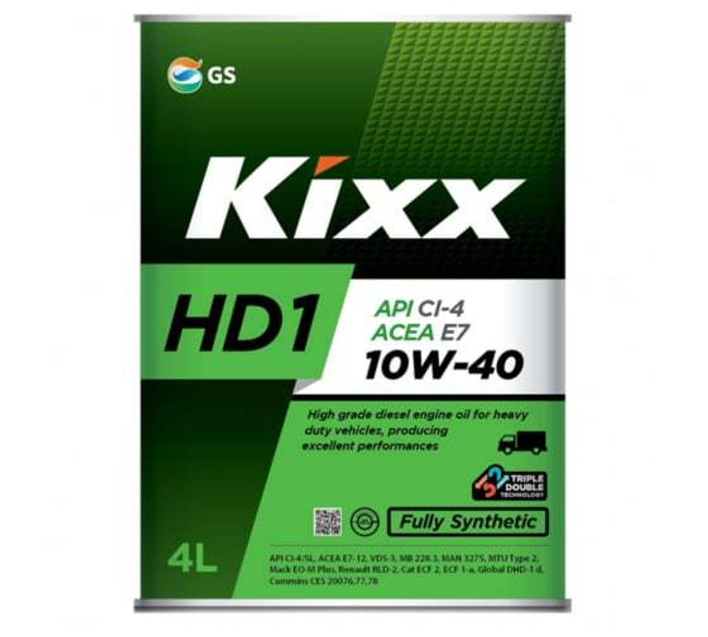 KIXX HD1 CI-4 10W40 SL CI-4, A3 B4 E7 Масло моторное синт. (Корея) (4L)