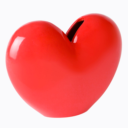 Ваза для цветов Love, 15,5 см, красная