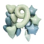 Шар (19''/48 см) Звезда, Олива, 1 шт.