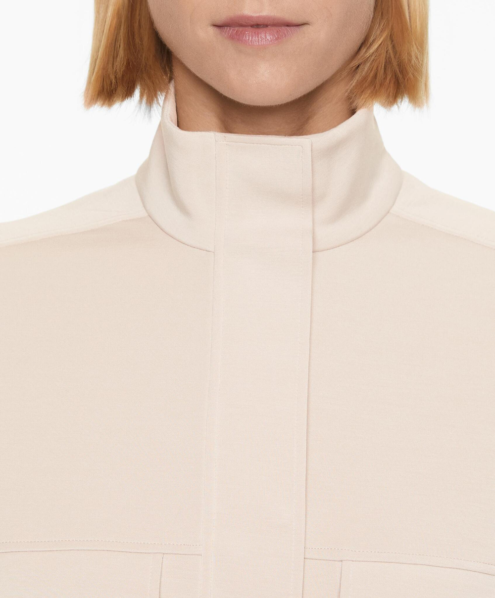 Oysho Куртка с карманами из ткани с модалом, с начесом, экрю