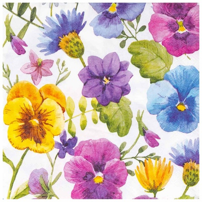 Салфетки «Полевые цветы», 33 см, 12 шт