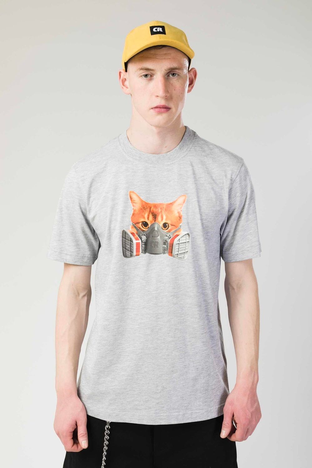 Футболка Regular Respirator Mask Cat Серый Меланж
