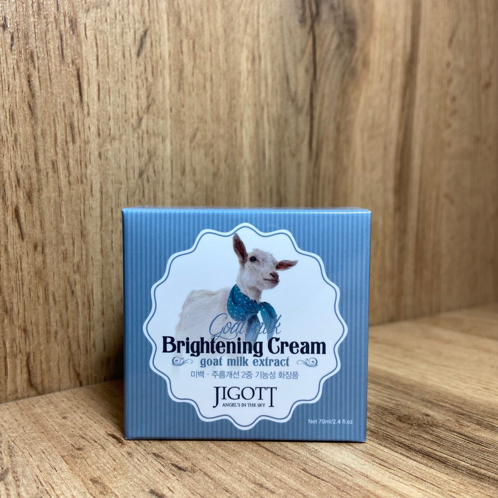 Крем для лица Jigott Whitening Cream Goat Milk Extract осветляющий с экстрактом Козьего молока 70 мл