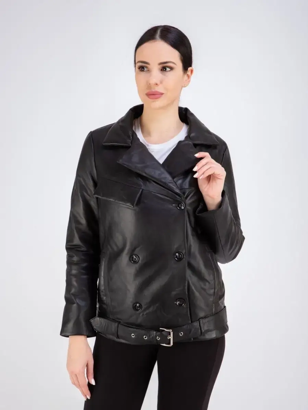 Куртка кожаная из натуральной кожи утепленная