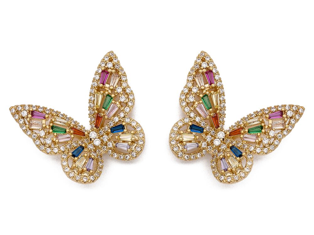 Серьги Butterfly mix colors