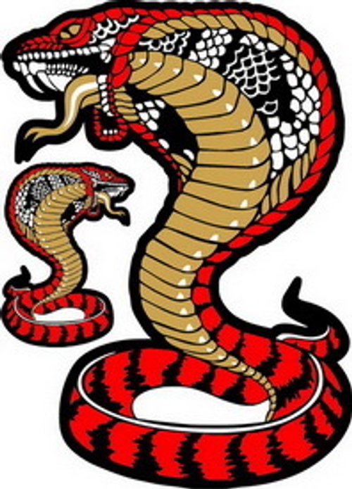 Наклейка Кобра (230х330) красный (A-STICKER)