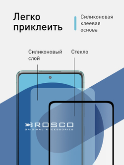 Защитное стекло ROSCO для Samsung Galaxy S20 FE оптом (арт. SS-S20FE-FSP-GLASS-BLACK)