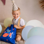 Мешок в садик 33х40, Котик пилот (синий)