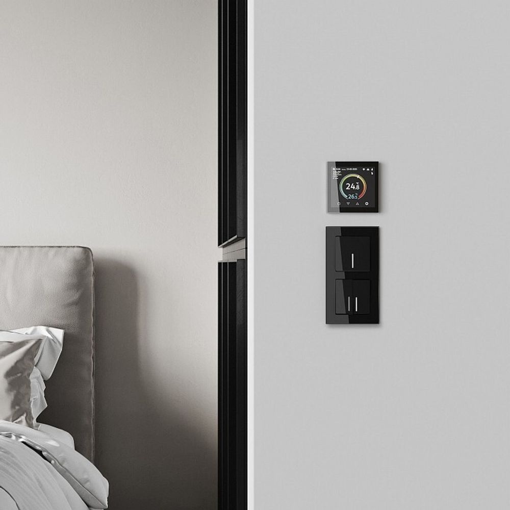 Терморегулятор электромеханический для теплого пола Werkel Сенсорные механизмы черные W1851108