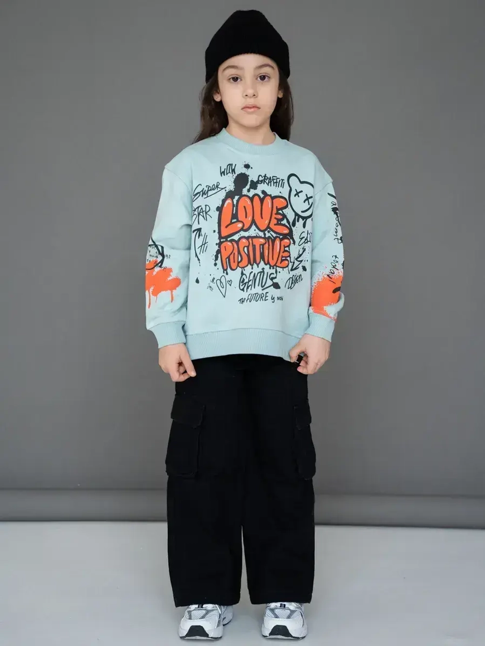 Свитшот для девочки с принтом