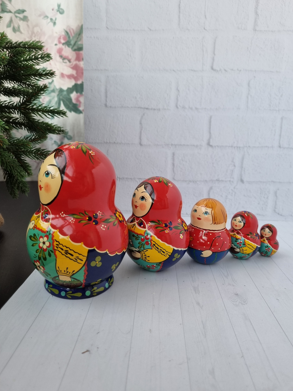 Матрёшка "с гусем" пузатая 5мест