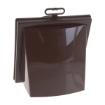 Выход вентиляционный пластик, d125х150х150 мм, с обратным клапаном, корич, Эра, 1515К12,5ФВ