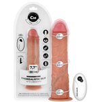 Телесный вибратор-реалистик 19,5см на присоске с пультом ДУ Cock Miller Realistic Dildo Vibration D-243369