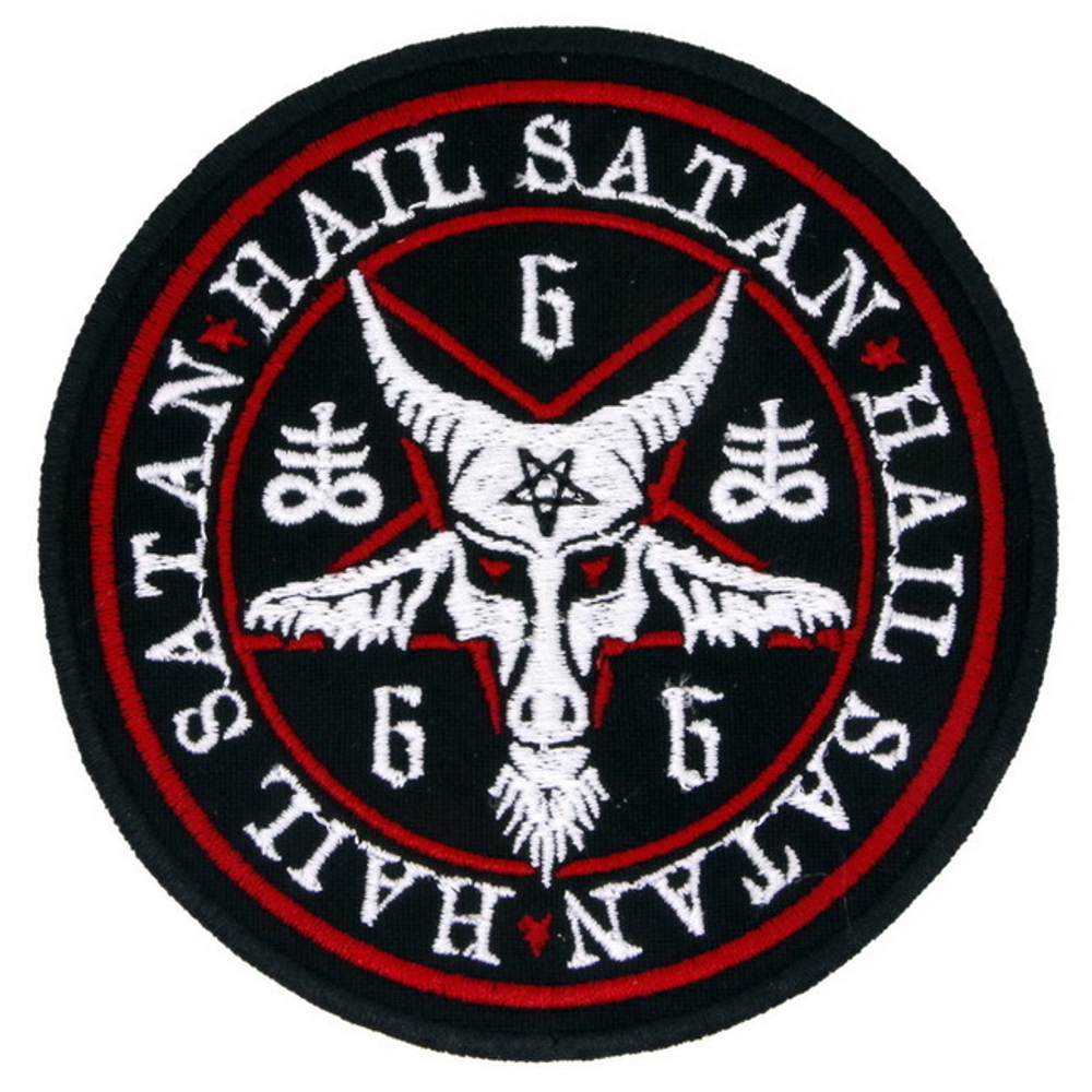 Нашивка Hail Satan 666