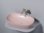 Умывальник чаша накладная овальная (цвет Розовый Матовый) Element 610x385x140мм