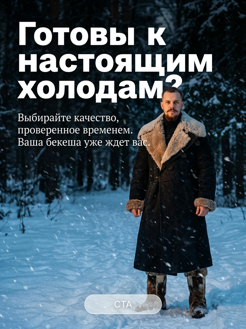 Бекеша из натуральной овчины ГОСТ: 7416-73 чёрная