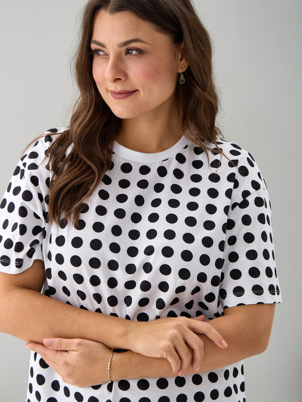 Футболка Фк-193/белый-крупныйгорох