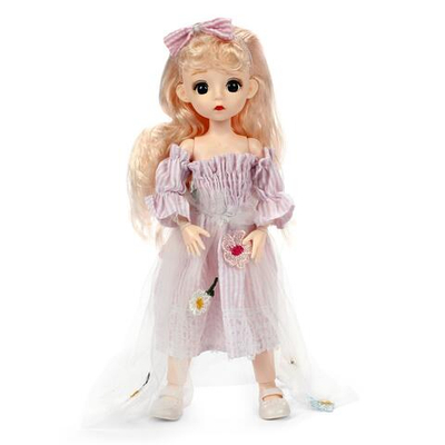 Кукла Классическая 31см с бантом, шарнирная, пакет YX209
