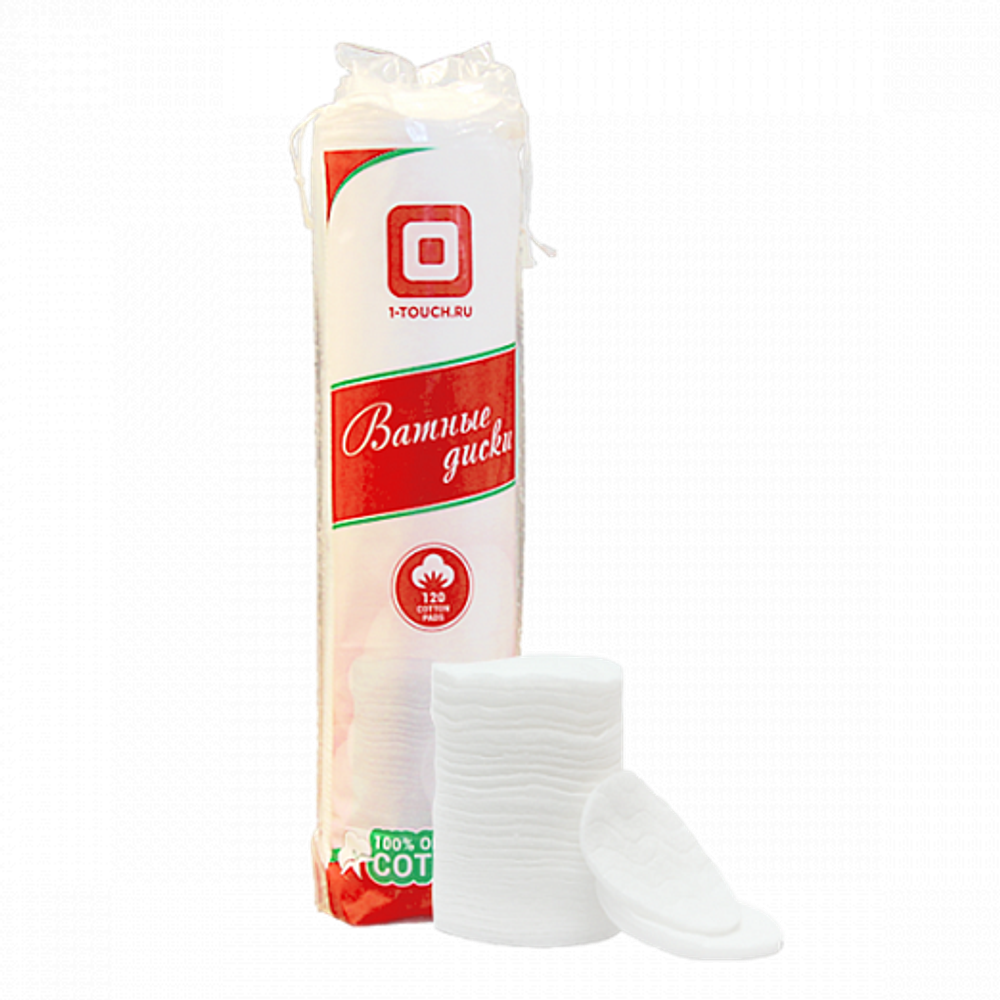 1-Touch Ватные диски хлопок, 120 шт