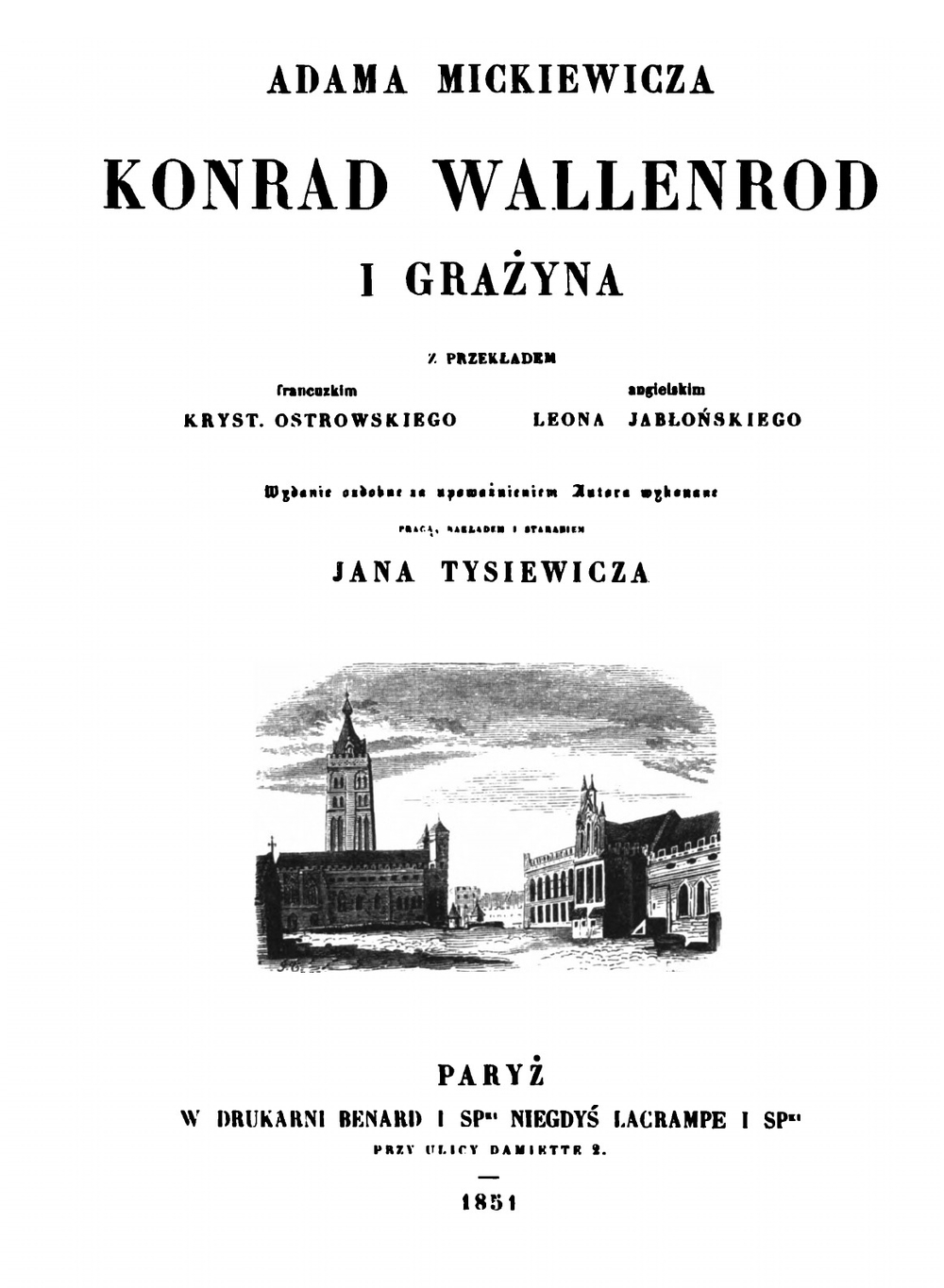Adama Mickiewicza Konrad Wallenrod I Grazyna | Adam Mickiewicz