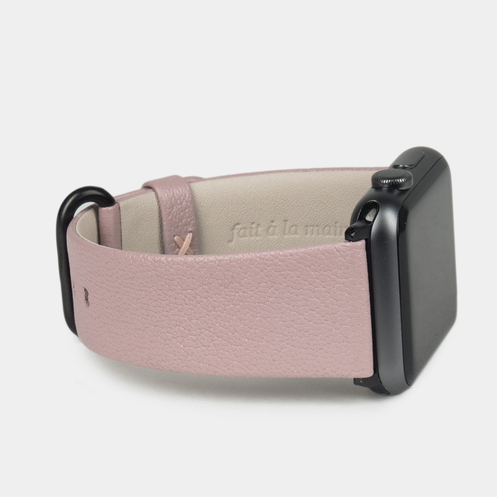 Ремешок для Apple Watch 40/41/42 mm из кожи козы, пудрового цвета