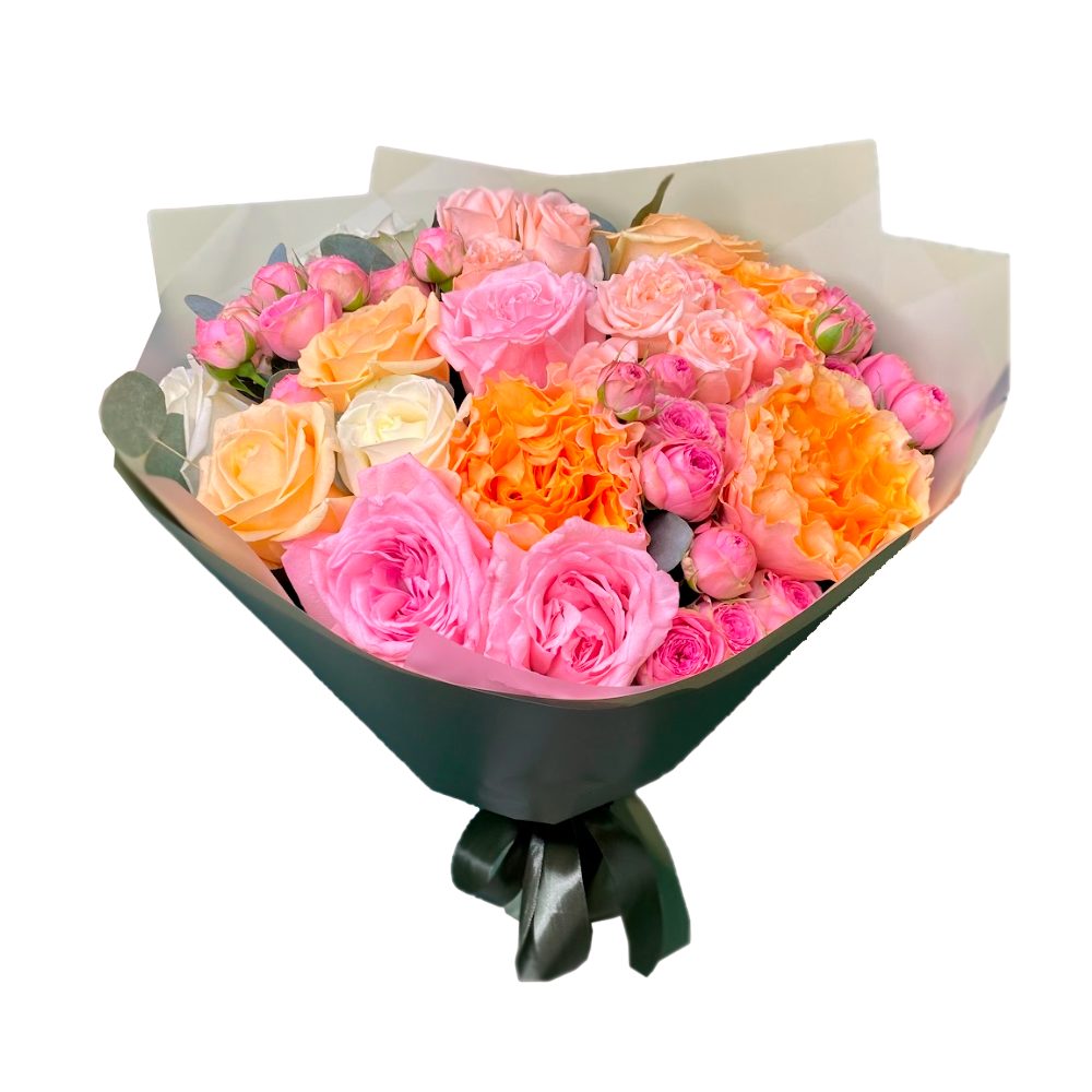Букет пионовидных роз купить в Москве
